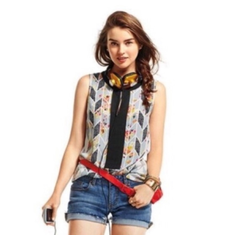 CAbi Grosgrain Sleeveless Top